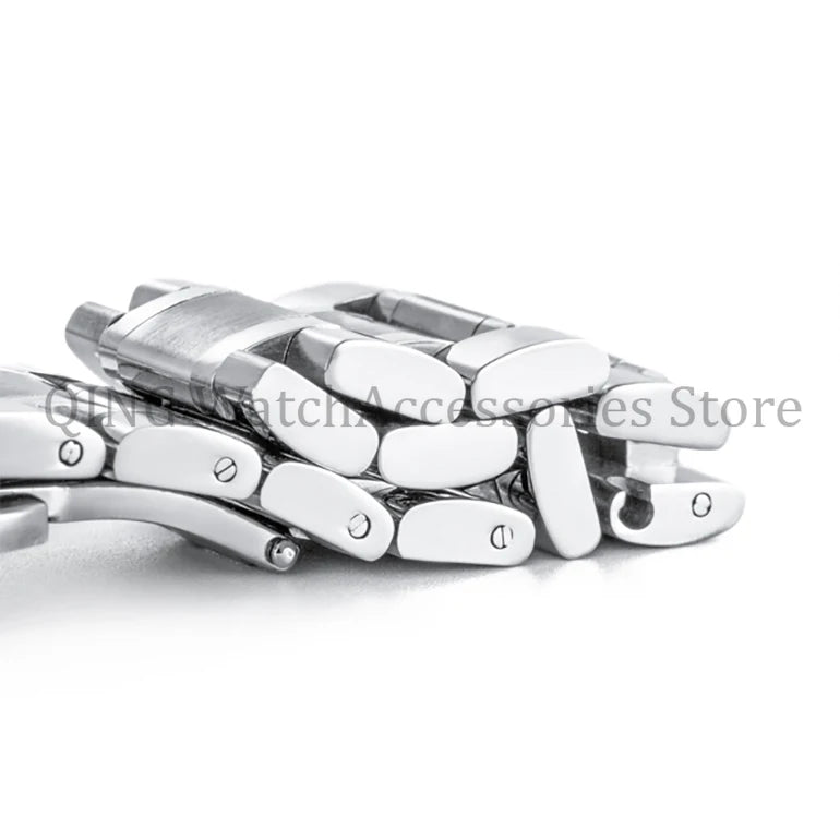 Arc Flat End Solid Stainless Steel Watchband for Tissot Butterfly Clasp Strap 12 13 14 15 16 17 18 19 20 21 22 23 24mm Universal