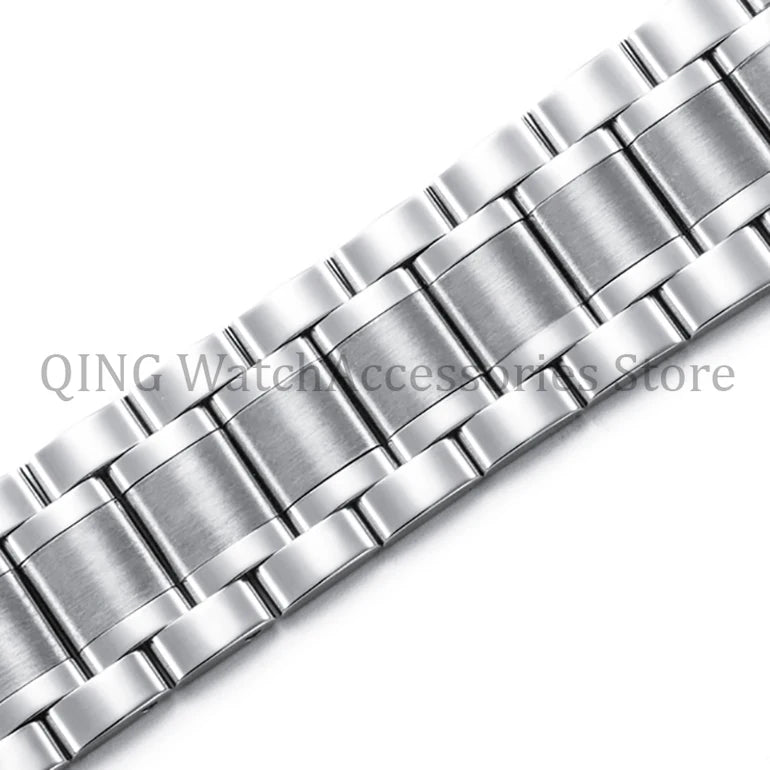 Arc Flat End Solid Stainless Steel Watchband for Tissot Butterfly Clasp Strap 12 13 14 15 16 17 18 19 20 21 22 23 24mm Universal