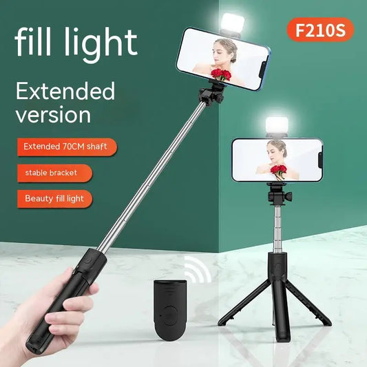 Expandable 3-in-1 Selfie Stick Tripod With Detachable BT Wireless Remote Compatible With Most Of Phones Lightweight Tripod Stand