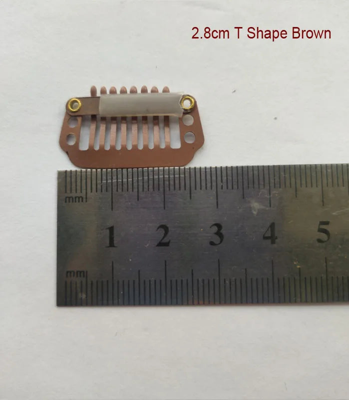 50pcs 2.3cm-3.6cm Black Brown Color Wig Clips Snap Clip For Hair Extension Wig Weft Wig PP Hairpins Large Clips Styling Tools