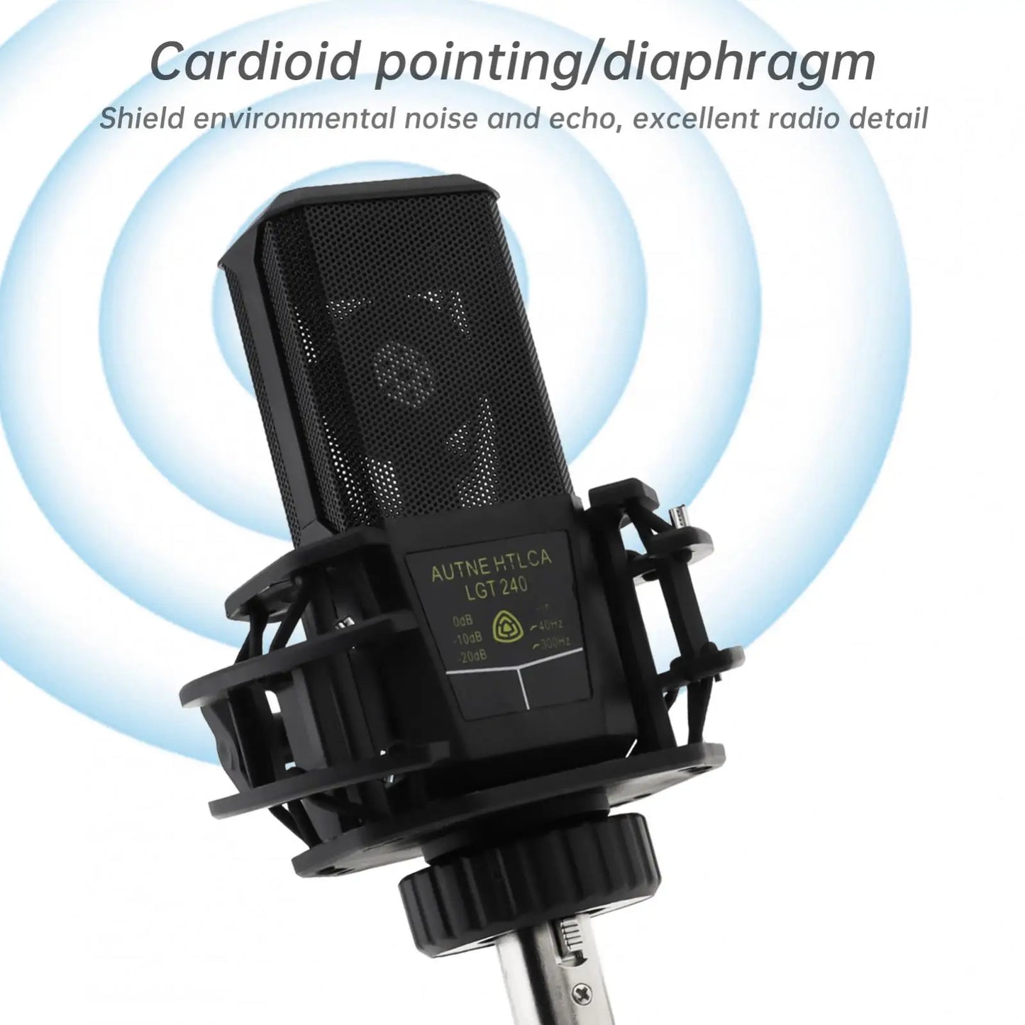 3.5mm Interface Condenser Microphone LGT240 Professional Large Diaphragm Square Computer Mobile Phone K Song Live  Mic