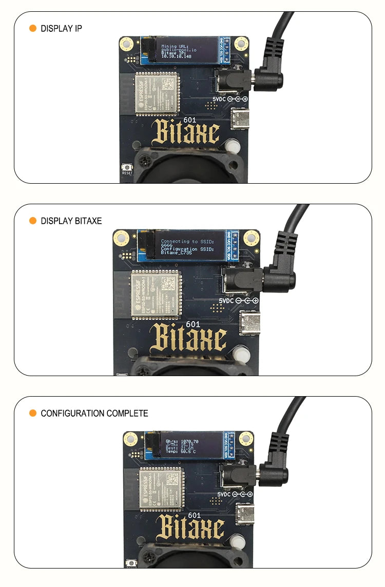 2025 Latest Bitaxe Gamma 601 1.2th/s 18W Open Source Bitcoin Miner With Power Supply