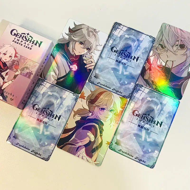 Hot Game Impact 50PCS/Set Decor Laser Lomo Card Photocard HD Double-sided Small Album Photo Card For Fans Collection Postcard