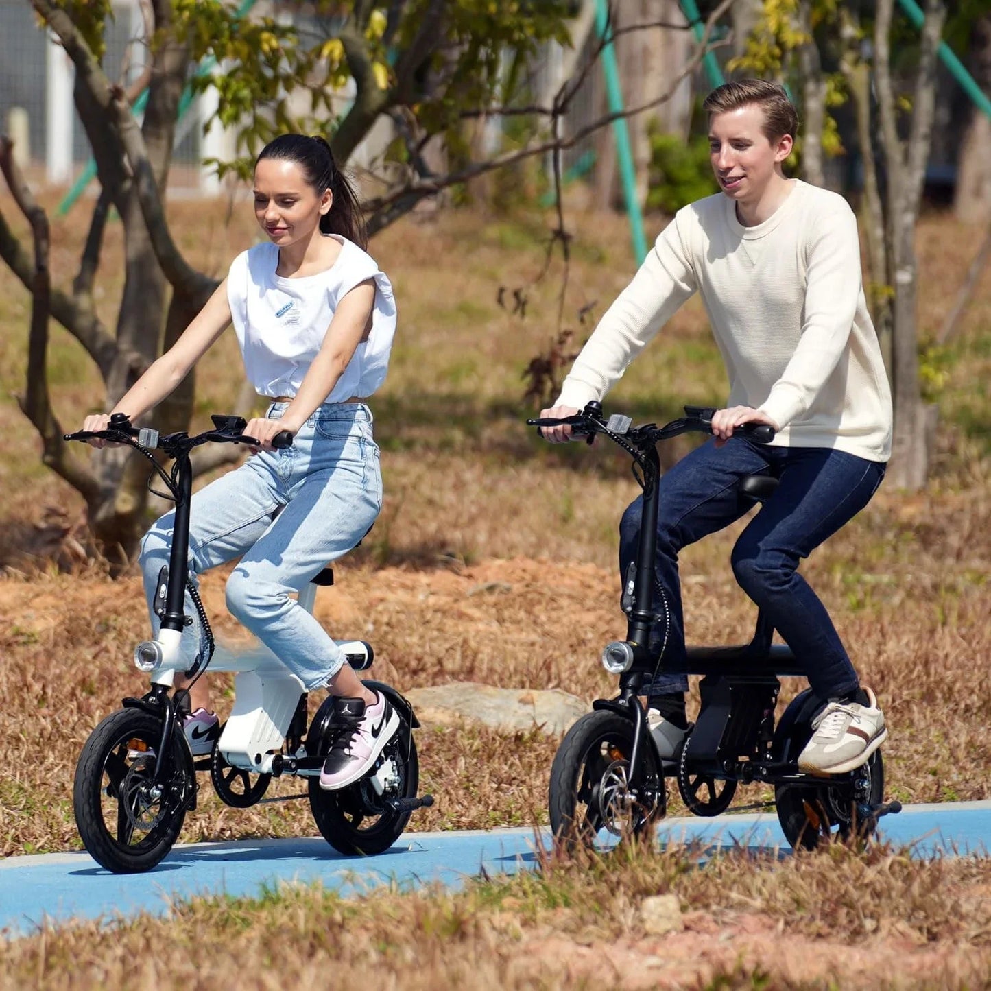 home.U1 Electric Bike for Adults 500W Motor, 20 mph Folding Ebike, 14" Adults Electric Bicycles with Smart Uphill, 280.8Wh Batte