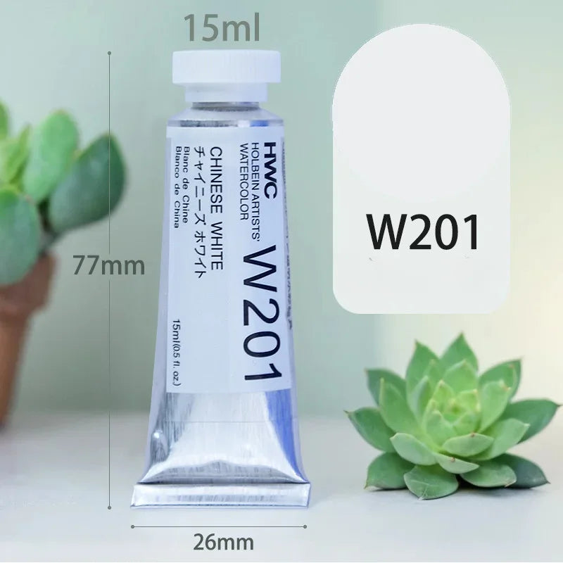 15ml Holbein Liquid Tube Packaging Watercolor Pigment Art Students Outdoor Sketch Speciality Painting Colored Fill Materials