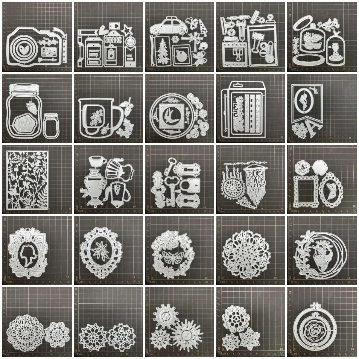 25 kinds wreath plate book Metal Cutting Dies Stencils For DIY Scrapbooking Decorative Embossing Handcraft Die CutsTemplate