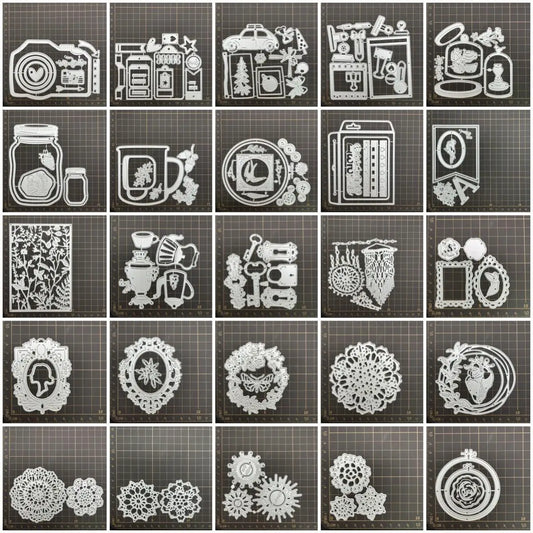 25 kinds wreath plate book Metal Cutting Dies Stencils For DIY Scrapbooking Decorative Embossing Handcraft Die CutsTemplate