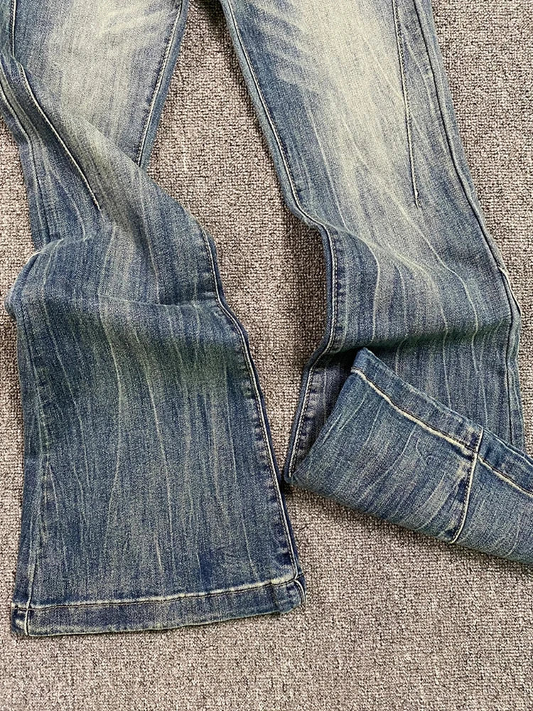 Women's Blue Jeans Vintage Korean Baggy Cowboy Pants Harajuku Wide Denim Trouser 90s Aesthetic Y2k 2000s Trashy Emo Clothes 2023