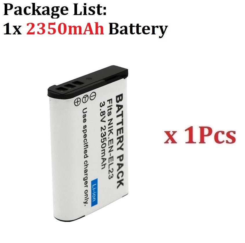2350mAh EN-EL23 EN EL23 Battery + LED Charger for Nikon Coolpix B700 P610s P600 P900s S810c P610 P900 For Nikon EL23 Camera
