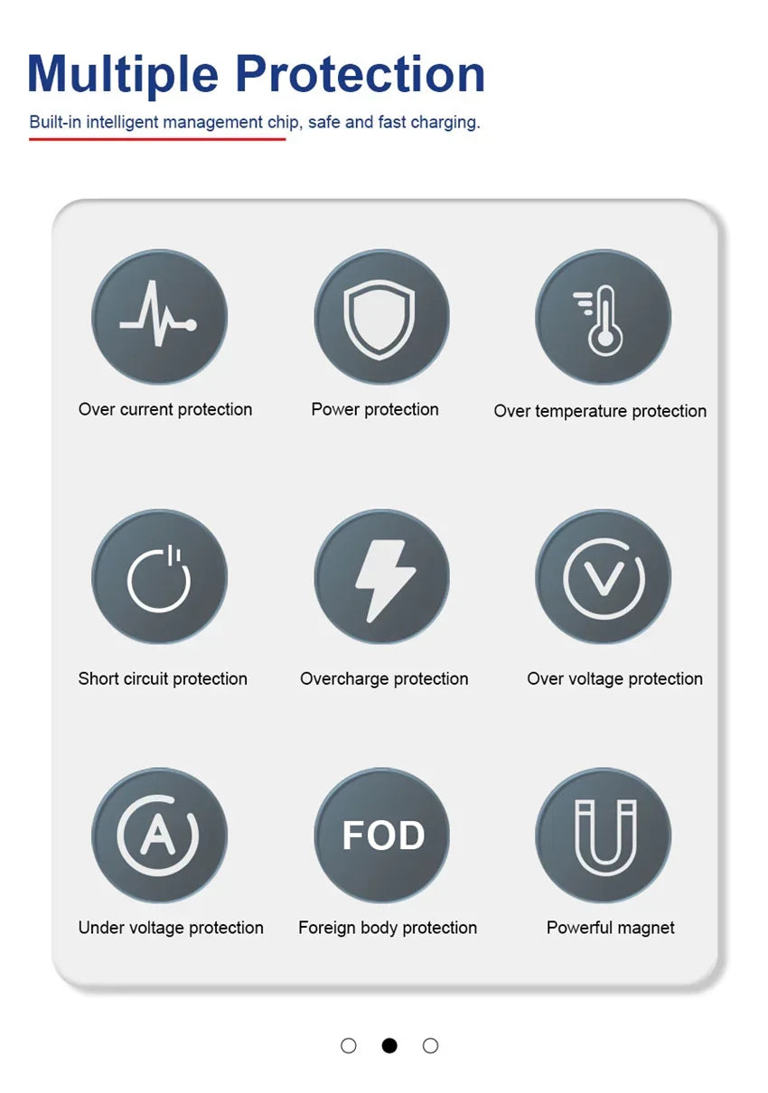 100W Magnetic Wireless Charger Pad For iPhone 16 15 14 13 12 Pro Max Mini Induction Fast Wireless Charging Dock Station Charger