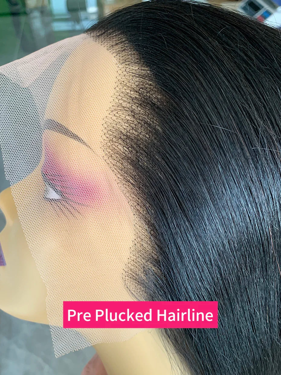 Raw Hair Vietnamese 250 Density 100 Human Hair Lace Frontal Wigs Straight Natural Black 13x6 Bob Wig Lace Front Human Hair Wigs