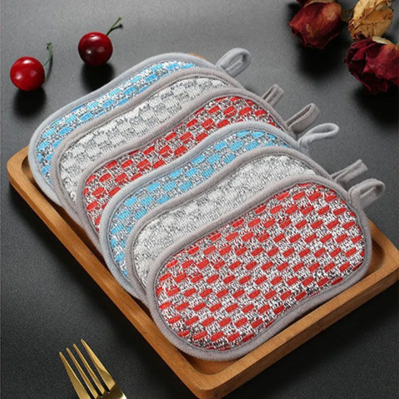 10/5/3/1PC Scrub Sponges Dishes Double-sided Magic Wipe Microfiber Non Stick Pot Cleaning Sponges Kitchen Tools Wash Pot Gadgets