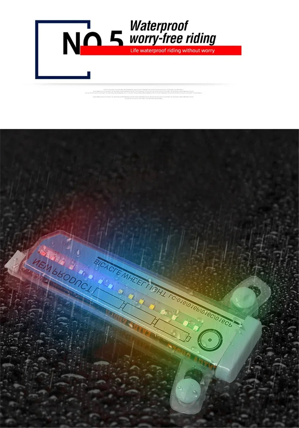 Bicycle Spoke Light 32 LED MTB Bike Wheel Light Spoke Lights Waterproof Shock Induction Colorful Bike Spoke Warning Signal Lamp