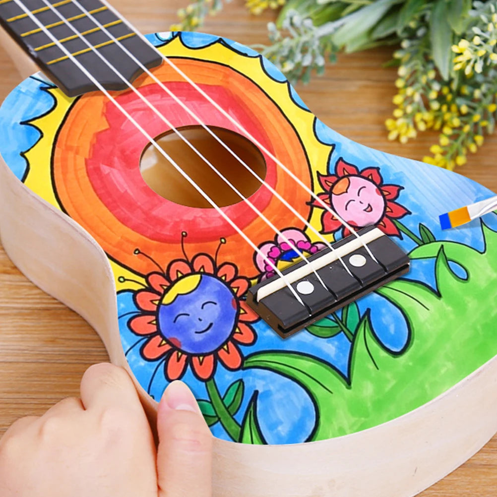 Wooden Ukulele Stringed Instrument for Beginner Musician Supplies 53.00X17.00X4.00cm Soprano Ukulele Beginner Kit Gig Bag