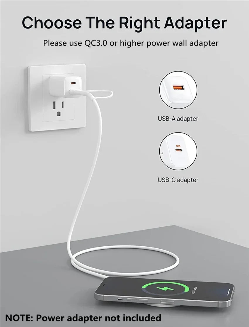 100W Magnetic Wireless Charger Pad For iPhone 16 15 14 13 12 Pro Max Mini Induction Fast Wireless Charging Dock Station Charger