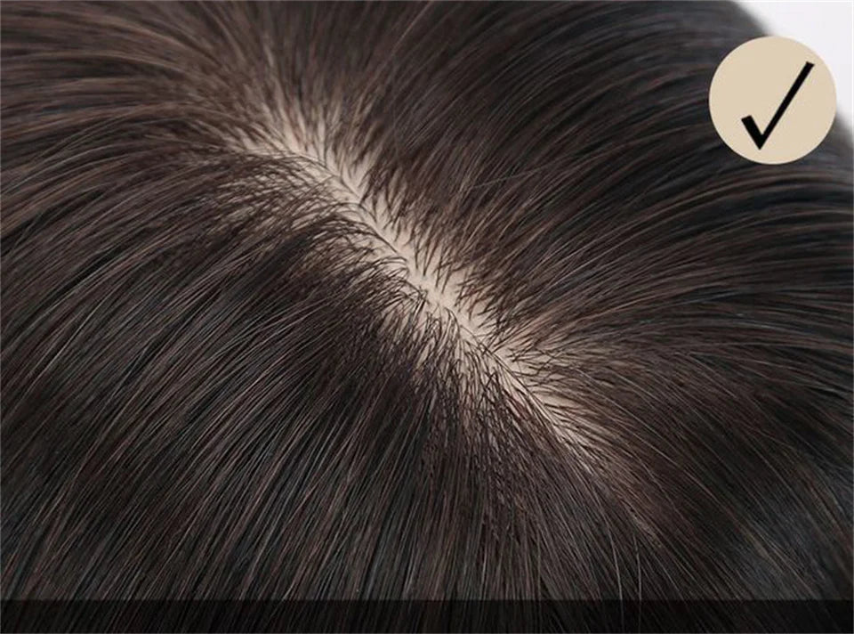 3D Bangs Invisible Seamless Head Hair Water Ripple Hair Air Bangs Head Overhead Natural Invisible Replacement Cover White Hair