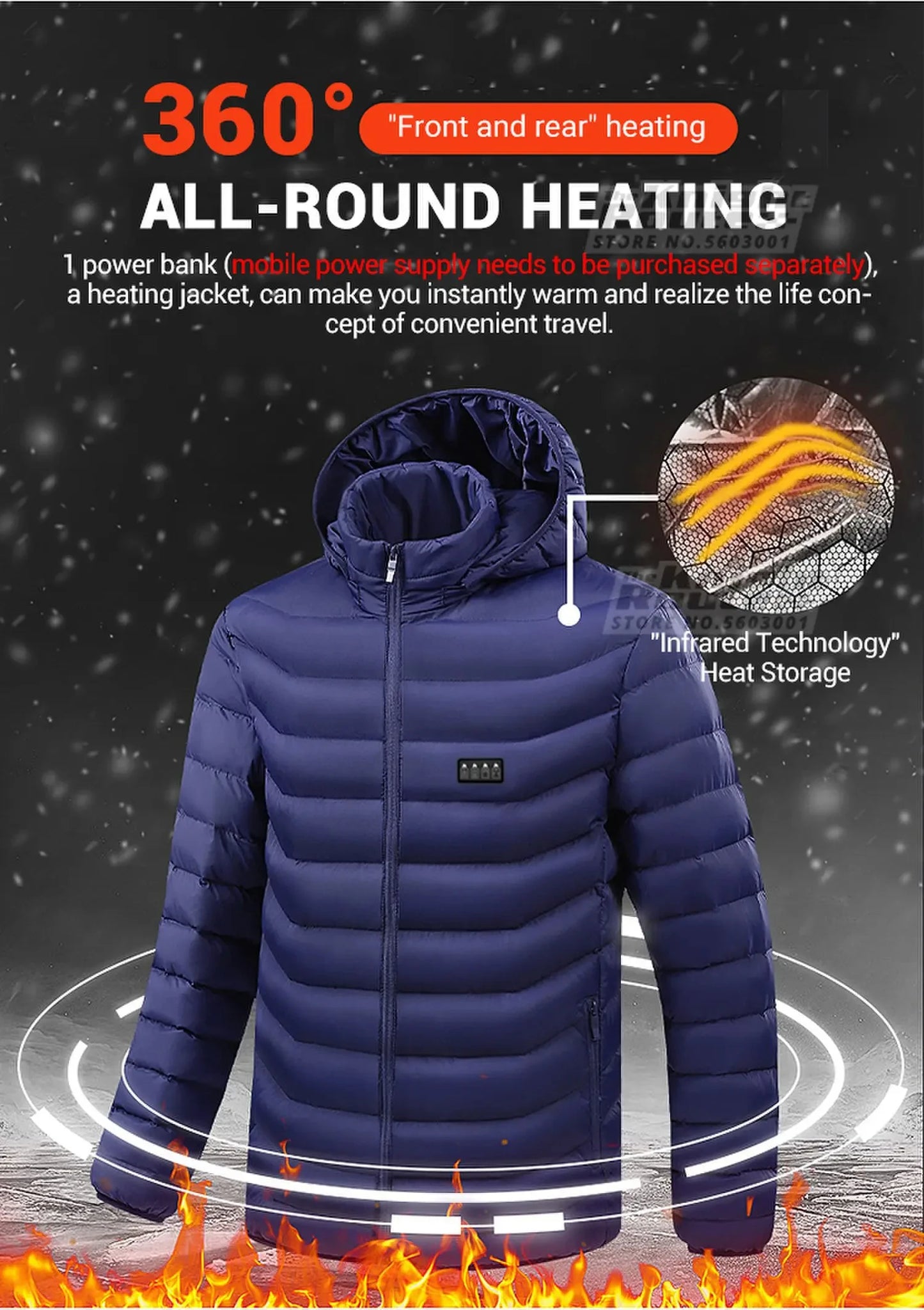 21 Areas Heated Jacket Men Electric Winter Women's Motorcycle Jacket USB Warm Vest Heating Jacket Heated Vest Coat Ski Hiking