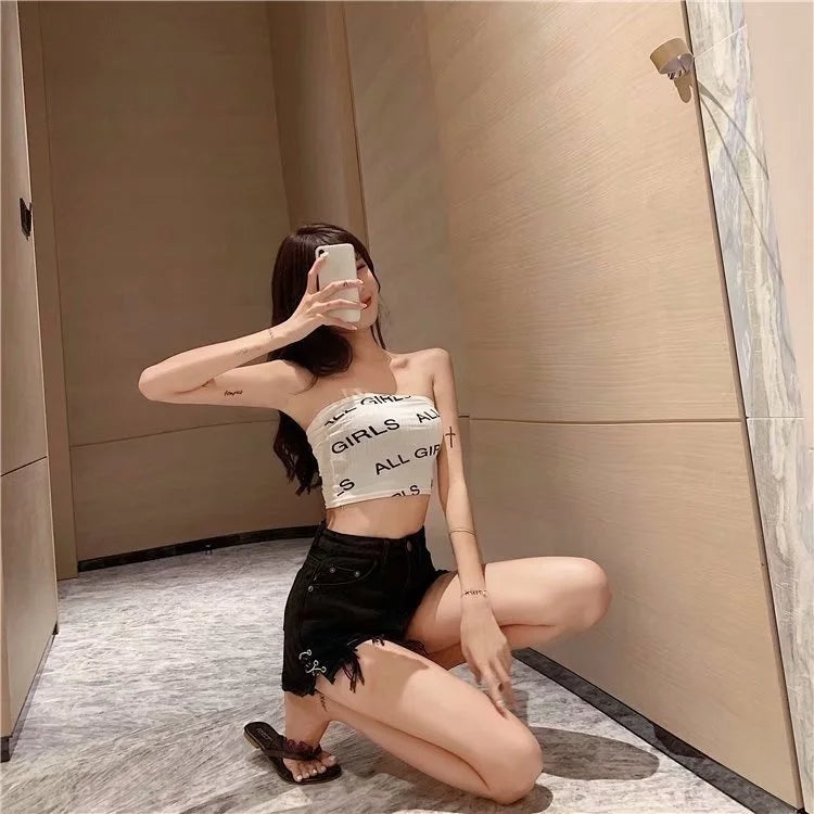 Feynzz Fashion New Summer Women High Waist Button Wigh Leg Jeans Shorts Casual Female Loose Fit Blue Denim Shorts