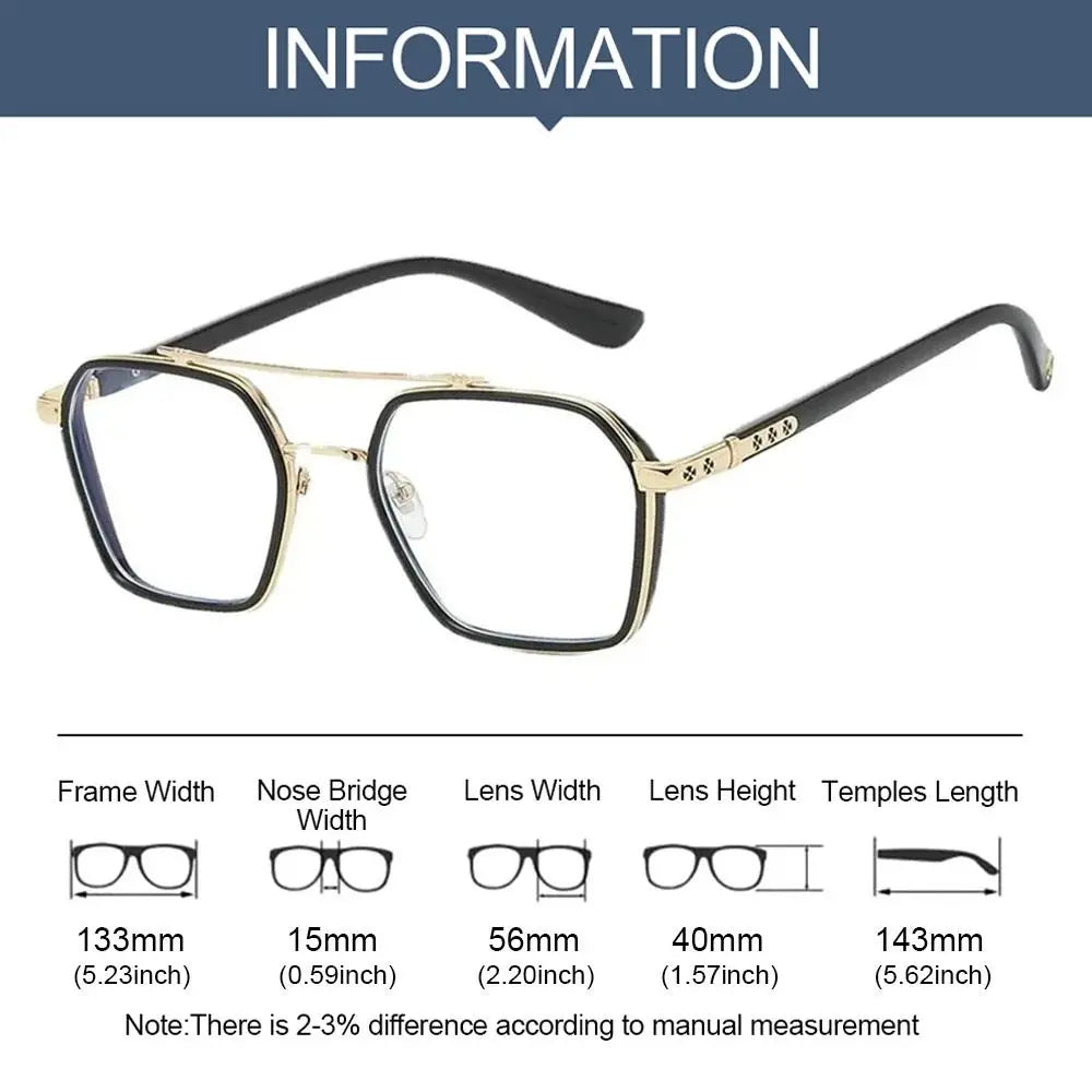 Ultralight Vintage Eye Glasses Women Men Anti Blue Light Square Eyewear Square Eyeglasses Optical Spectacle Computer Goggles