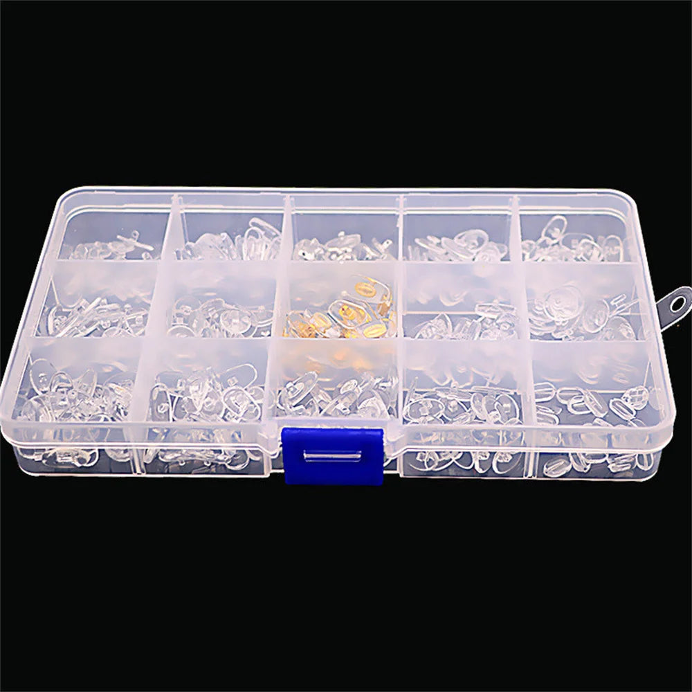 300Pcs/Box Professional Silicone Eyeglass Sunglasses Spectacles Screw On Nose Pads Repair Tool Set Eyewear Glasses Accessories
