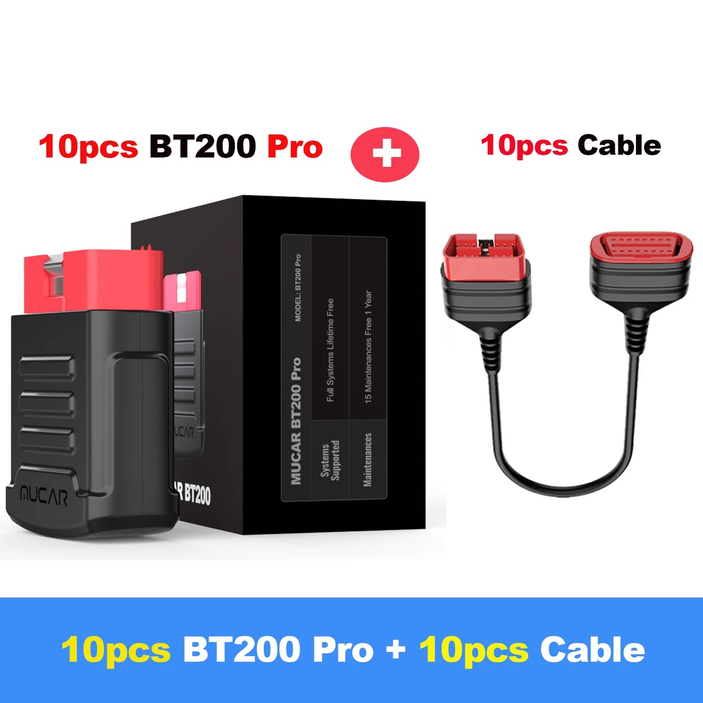 MUCAR BT200/BT200 Pro OBD2 Scanner Diagnostic Tool Bluetooth, Full System Automotive Scan Tool Free Oil/SAS 15 Reset Code Reader