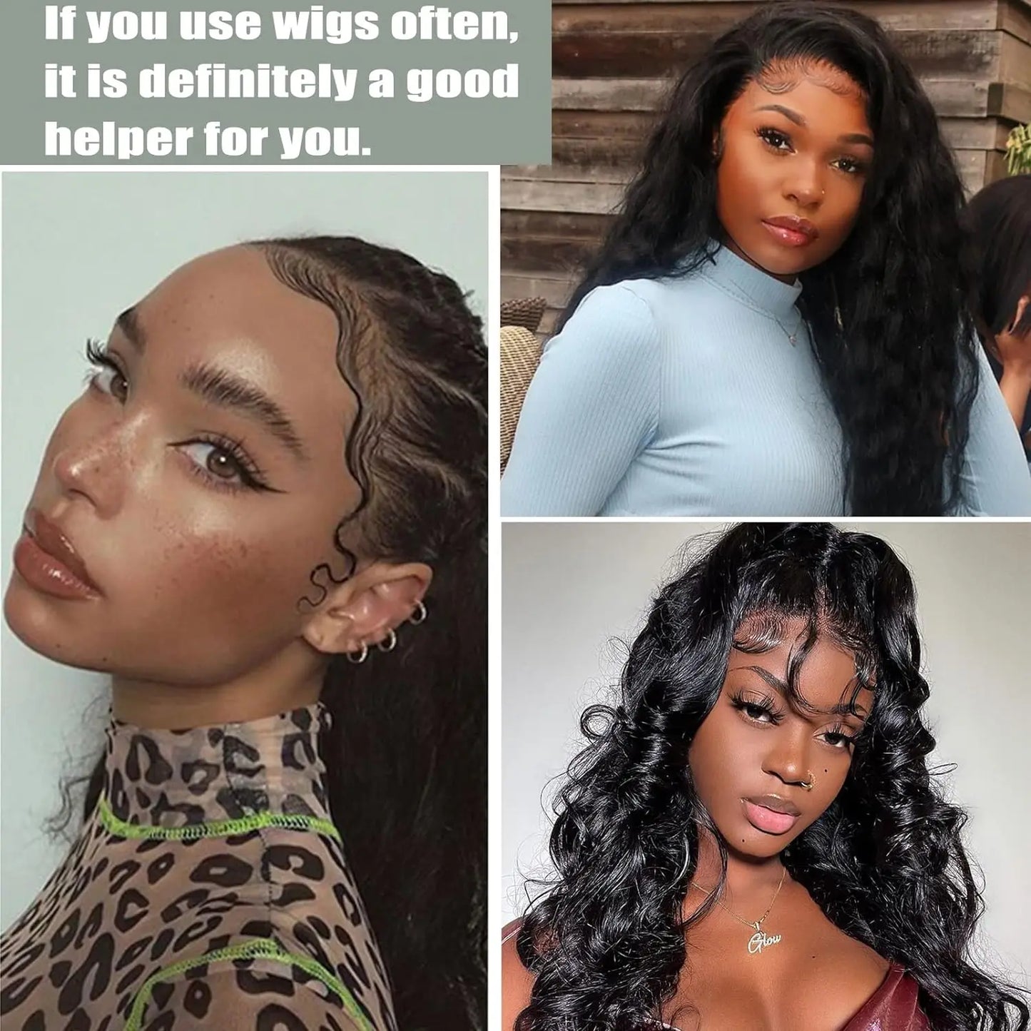 Wig Band For Edges Melt Band For Lace Wigs Adjustable Magic Sticker Edge Slayer Band 2.5cm Width Elastic Band for Hair Edges