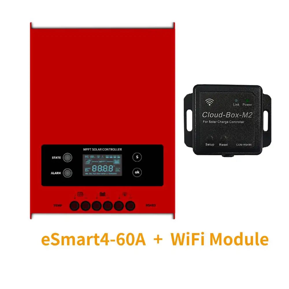 Intelligent MPPT Solar Charge Controller eSmart 60A Panel Charger Regulateur Lithium Battery 12V 24V 36V 48V With Wifi App