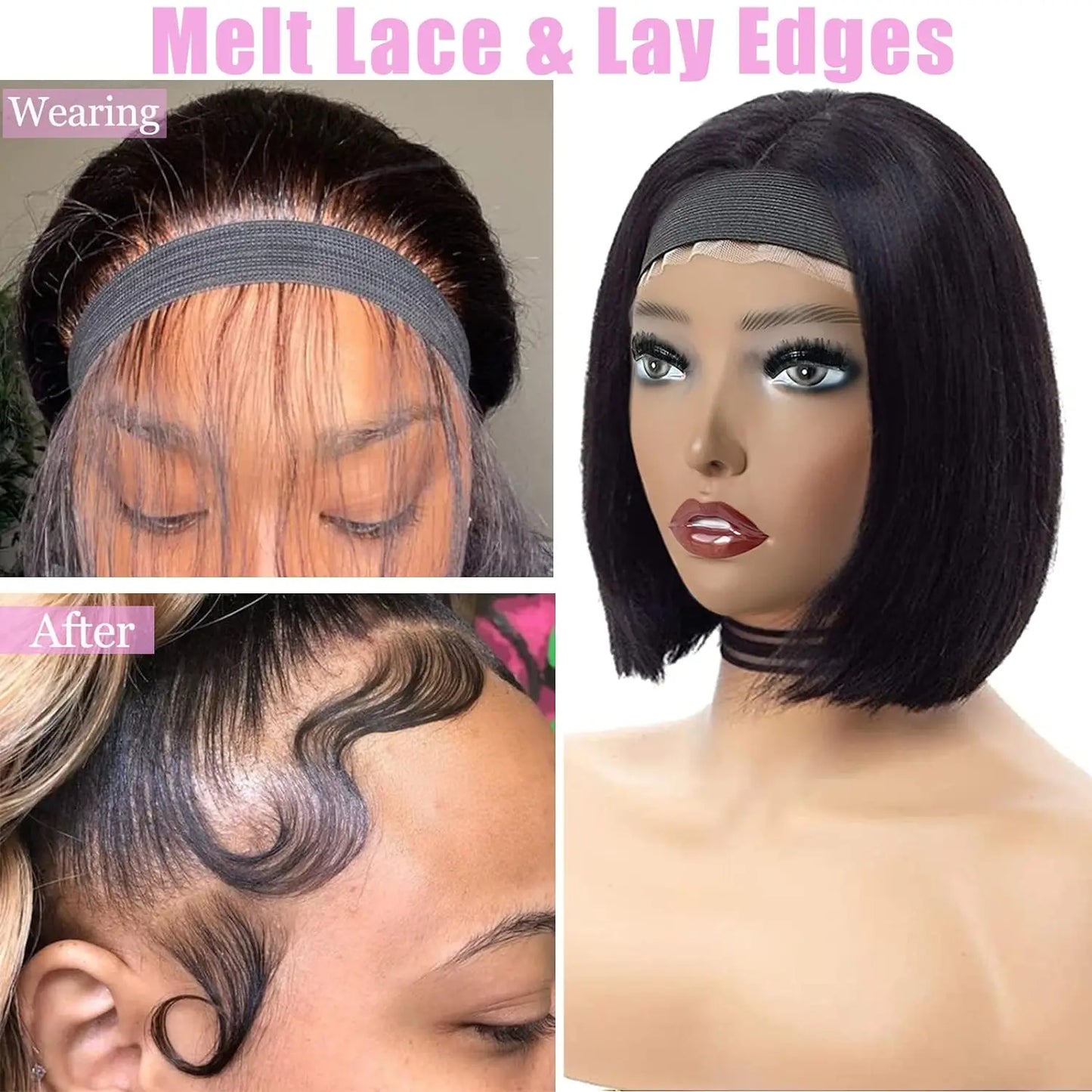 Wig Band For Edges Melt Band For Lace Wigs Adjustable Magic Sticker Edge Slayer Band 2.5cm Width Elastic Band for Hair Edges