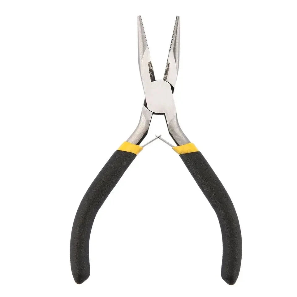 1Pcs Portable Durable Carbon Steel Forging Jewellery Pliers Light Weight Mini Pliers Hand Tools Round Flat Long Nose Pliers