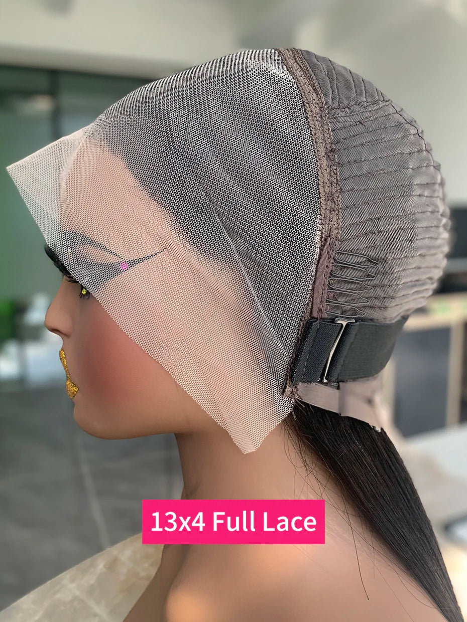 Raw Hair Vietnamese 250 Density 100 Human Hair Lace Frontal Wigs Straight Natural Black 13x6 Bob Wig Lace Front Human Hair Wigs