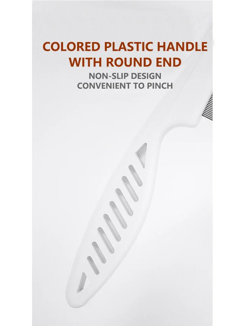1pc Stainless Steel Pet Hair Shedding Comb Flea Comb for Cat Dog Comfort Cats Flea Hair Grooming Comb Dog Fur Removal Brush
