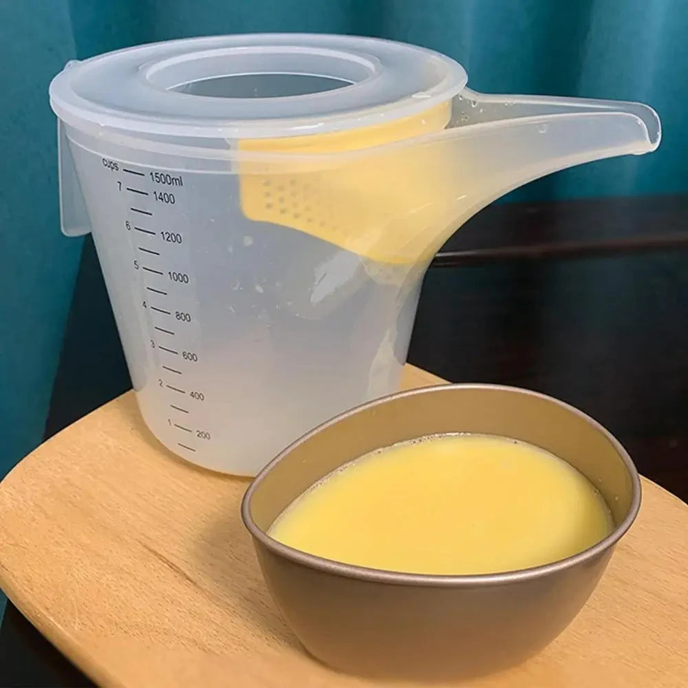 1500ml Measuring Cup Kitchen Baking Mixing Cup Scaled Filter Thicken Tip Mouth Liquid Measuring Tool