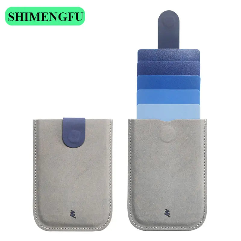 DAX V1 V2 V3 Leather Card Holder Mini Slim Portable Pulled Men Credit Card Wallet Color Gradient 5Card Money Purse Women Handbag