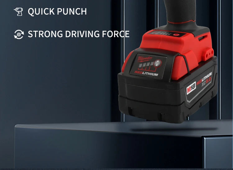 Milwaukee Brushless Cordless Electric Impact Driver Car Truck Repair Screwdriver Impact WrenchDrill Rechargable m18 Battery Tool