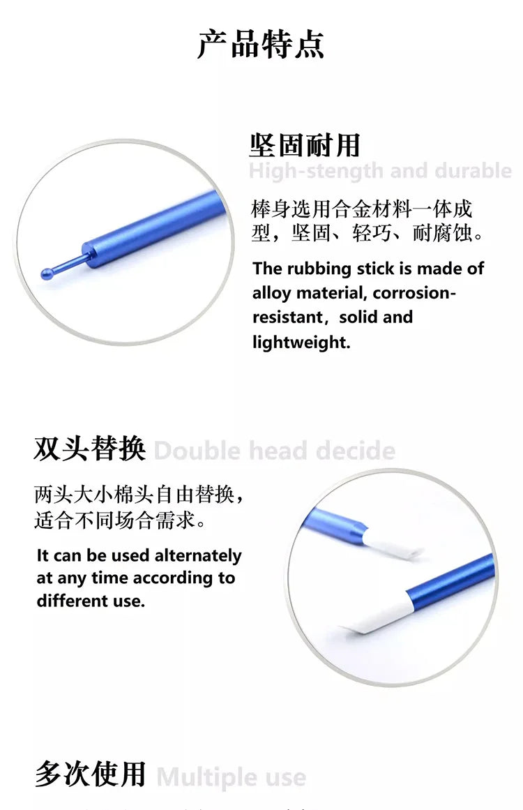 Metal Stainless Wipe Stick seepage line cleaning swabs Stickers Cotton swabs Old effect aids tool For Hobby Model Making