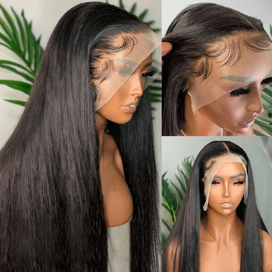 13X4 Lace Front Wig Human Hair Ready To Wear Human Hair Lace Frontal Wig Bone Straight Human Hair Wigs Straight 4X4 HD Lace Wig