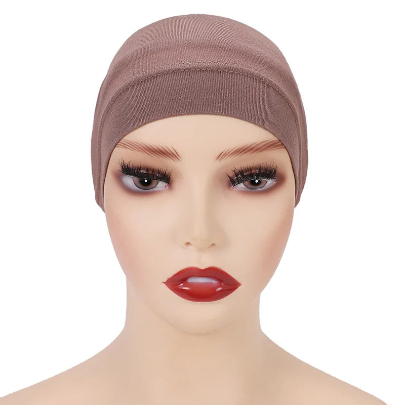 Women Soft Cotton Under Scarf Cap Turban Ready Wear Hijab Cap Female Headscarf Bonnet Hijabs Head Wraps For Women