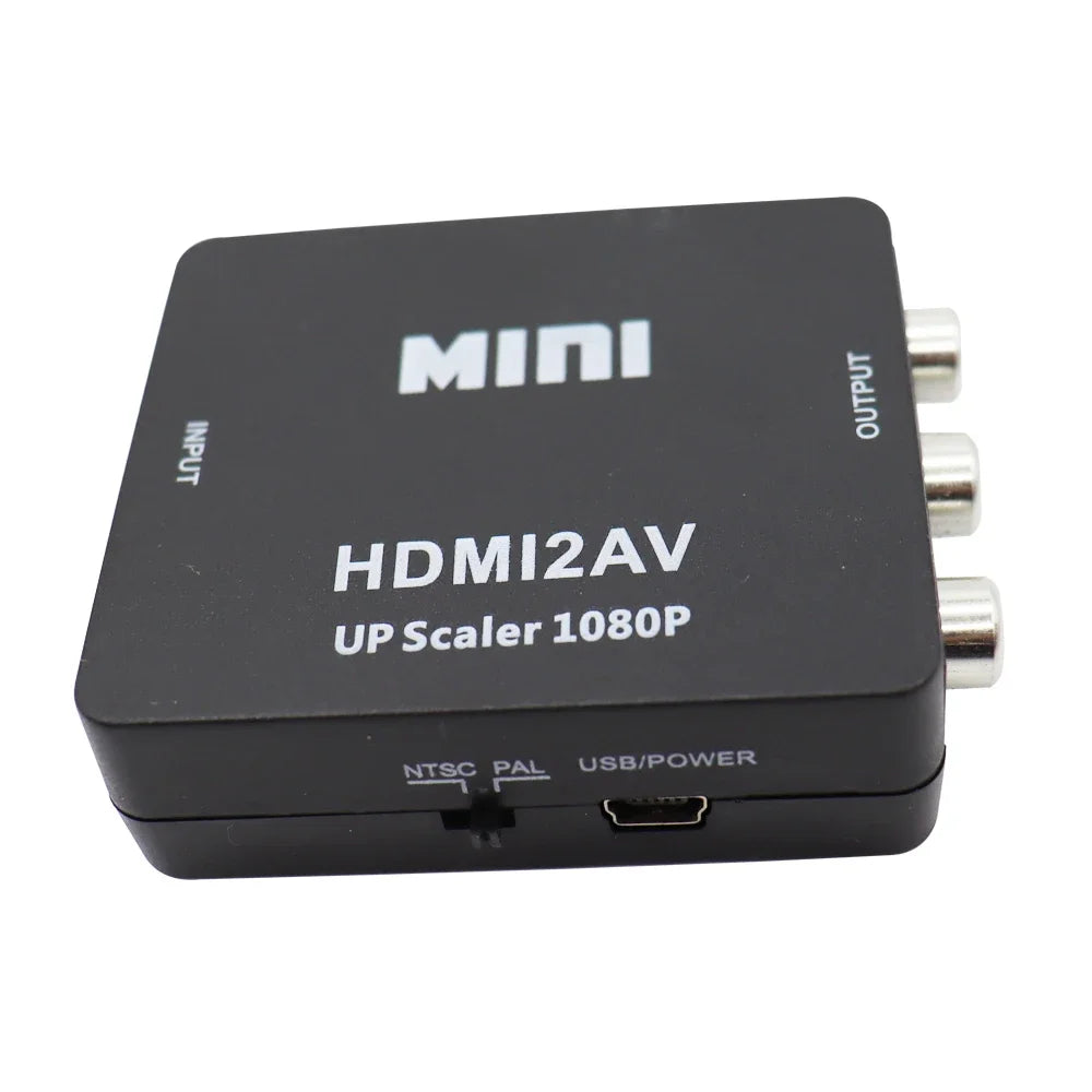 HD 1080P HDMI-compatible To RCA AV/CVBS Adapter Mini HDMI2AV Video Converter BOX For PS3 VCR DVD PALMTSC PC