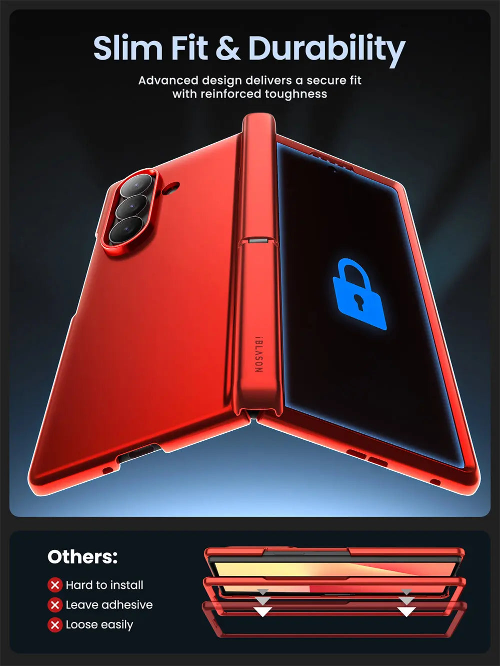 For Samsung Galaxy Z Fold 7 Case I-BLASON Cosmo Full Protective Hinge Protection Magnetic Case With MagSafe Stand & S Pen Holder