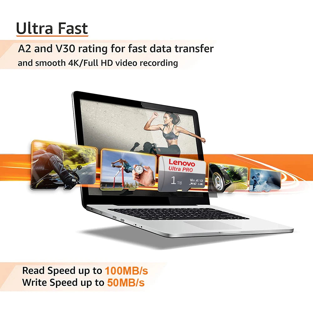 Lenovo 2TB SD Memory Card 1TB 512GB SD Card 256GB Ultra-fast Transfer Micro TF SD Card 128GB Cartao De Memoria For Phone PC