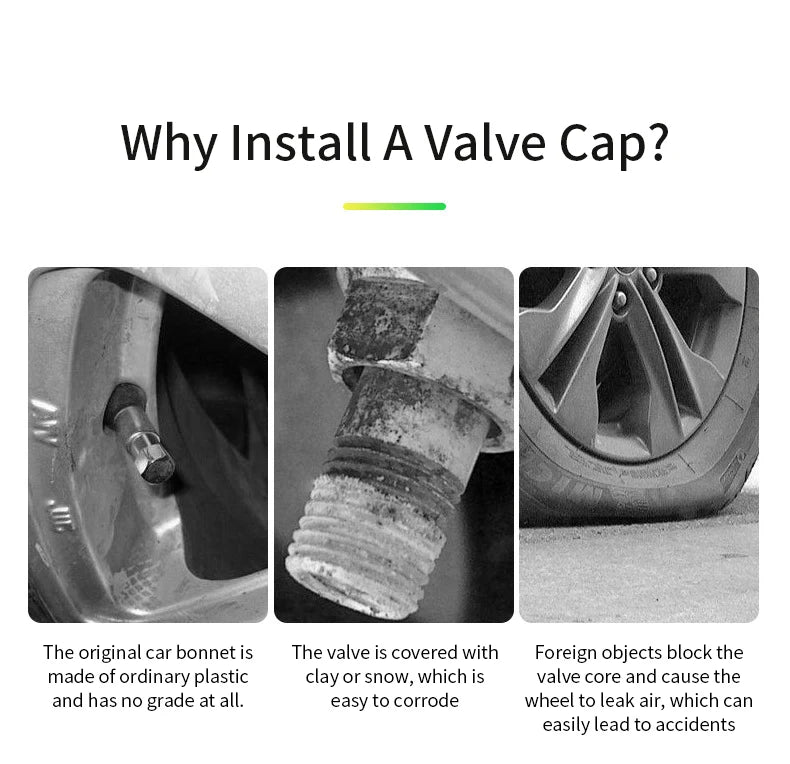 4pcs Luminous Valve Caps Fluorescent Night Glowing Car Motorcycle Bicycle Bike Wheel Tyre Hub Luminous Valve Stem Caps Decors