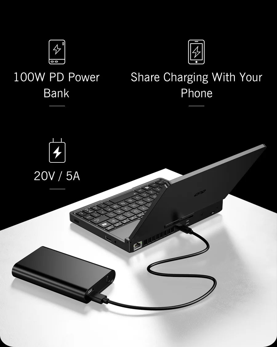 New 2025 version In stock! Original GPD Pocket 4 8.8-inch AMD AI 9 HX 370 64GB RAM 2TB NVMe Mini Laptop Computer for business