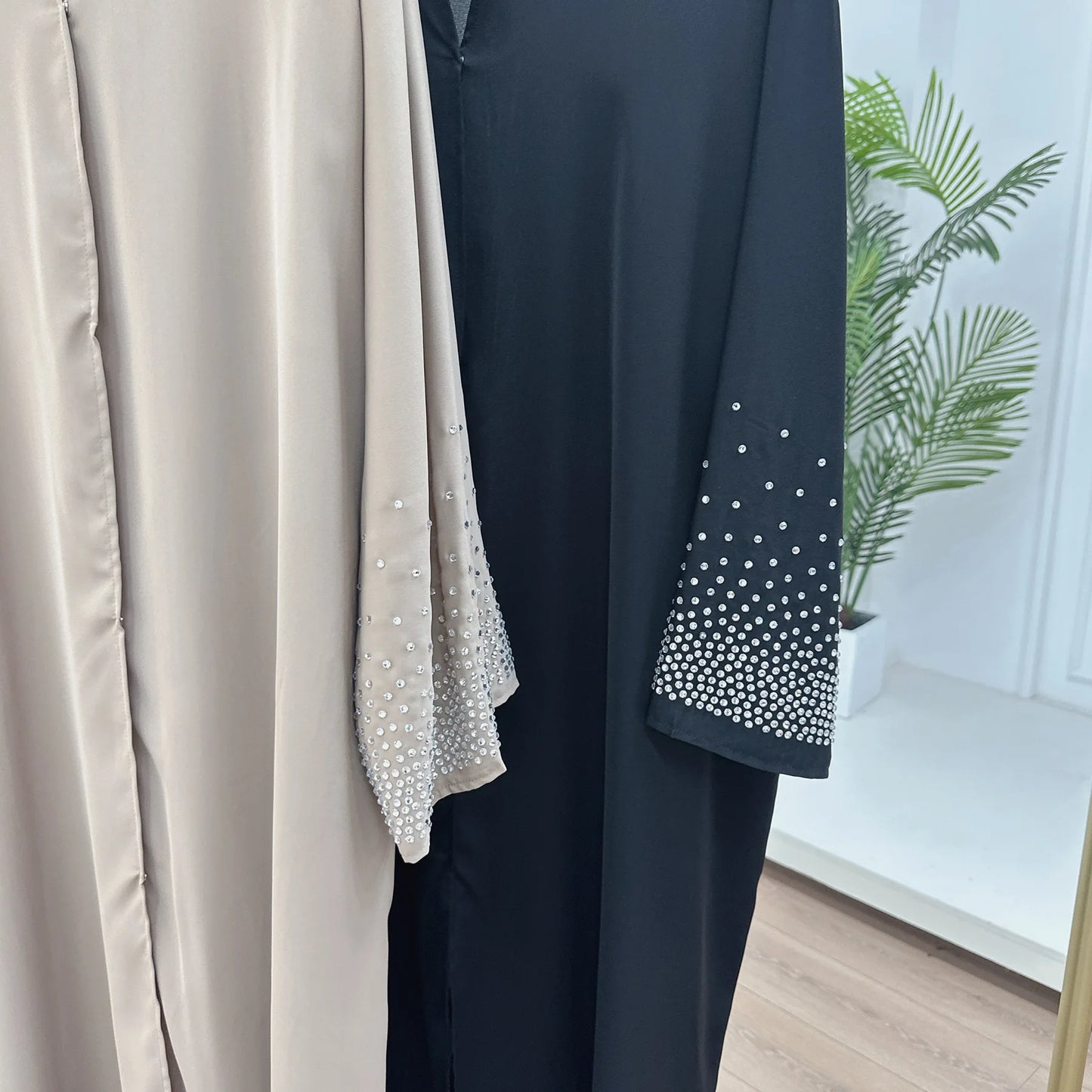 Eid Muslim Diamond Abaya for Women Button Cardigan Up Jalabiya Ramadan Dress 2024 Ramadan Caftan Party Long Robe Vestido Largos