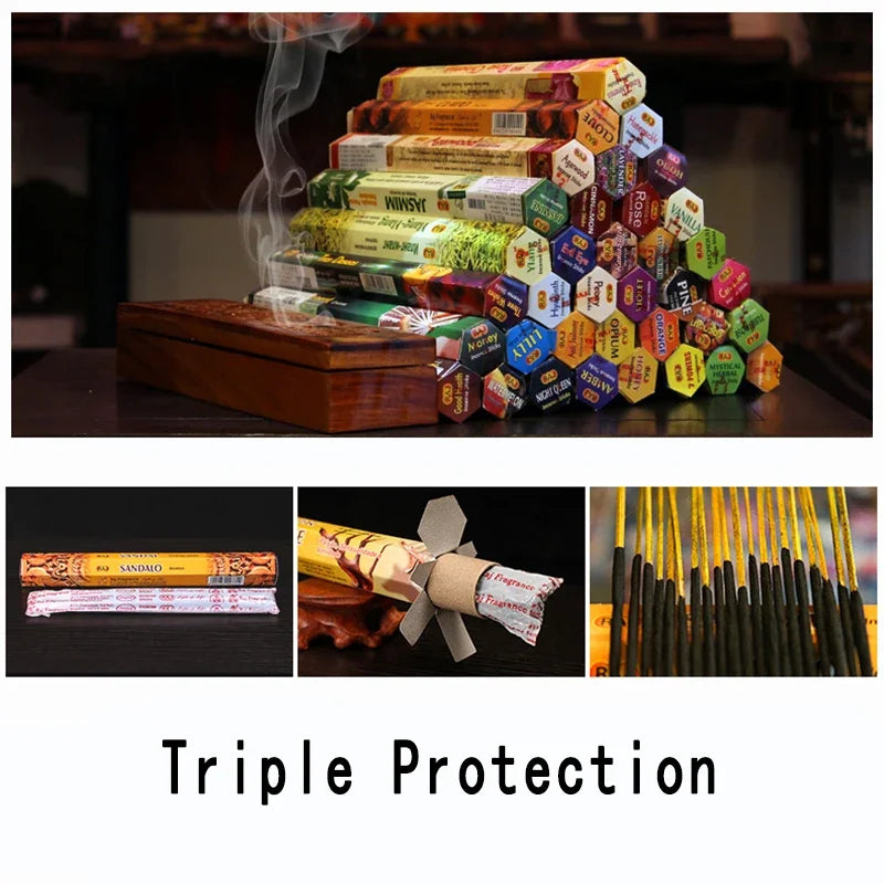 YXYMCF India Sandalwood Incense Sticks Meditation Lavender Sage Palo Santo Tibetan Line Incense Aromatherapy Lasting Fragrance