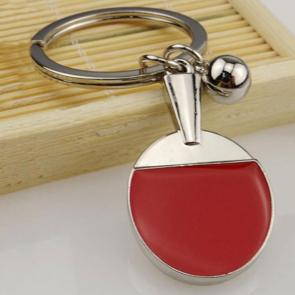 Keychain Key Chain Pingpong Bat Ball Table Tennis Racket Car Decor Ring Gift
