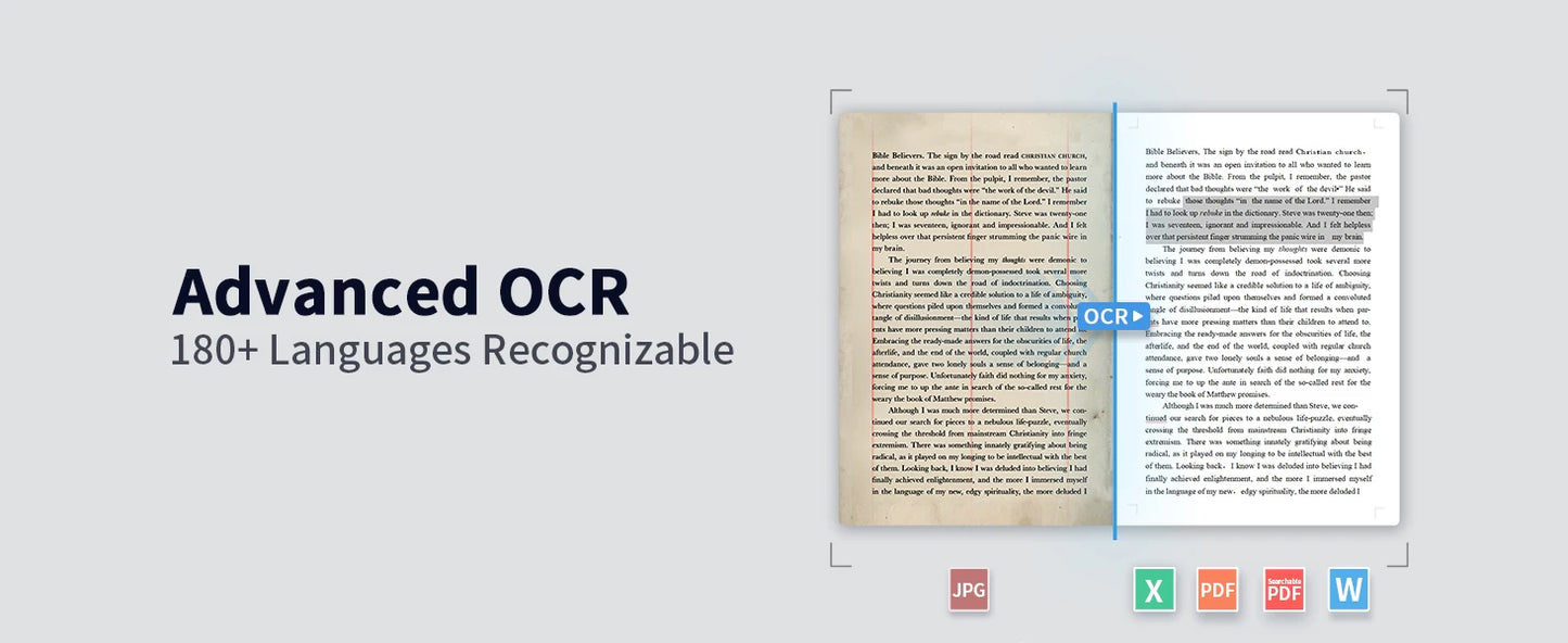 CZUR Shine Series Document Scanner, Portable USB Document Camera, Capture Max A3 Format with Fast Scan for Meeting and Learning