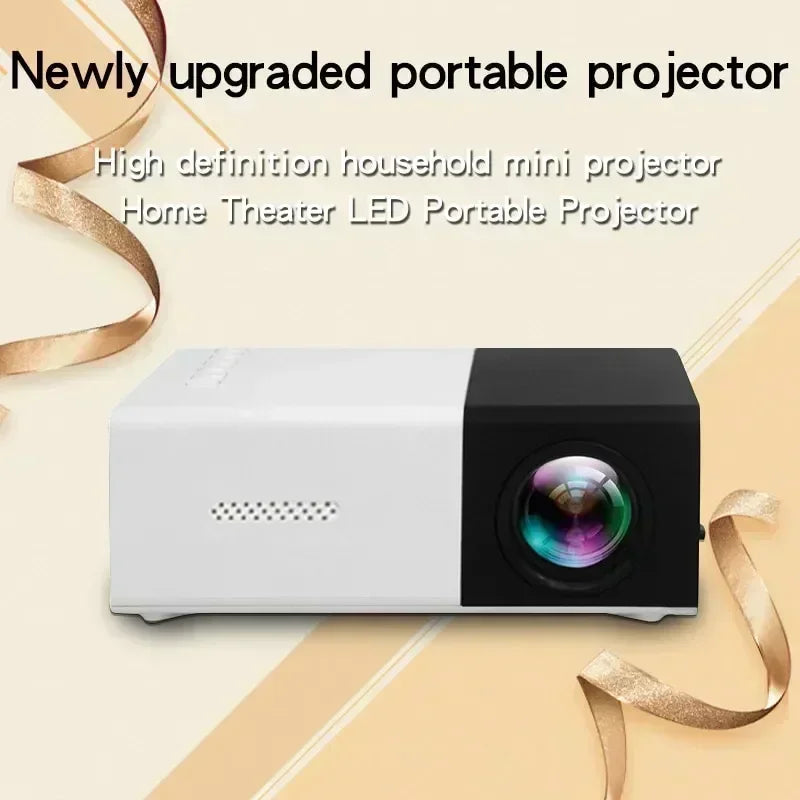 Mini projetor LED portátil, YG300, compatível com HDMI, USB, TF, áudio, casa, leitor multimídia, inteligente, portátil, viagem,