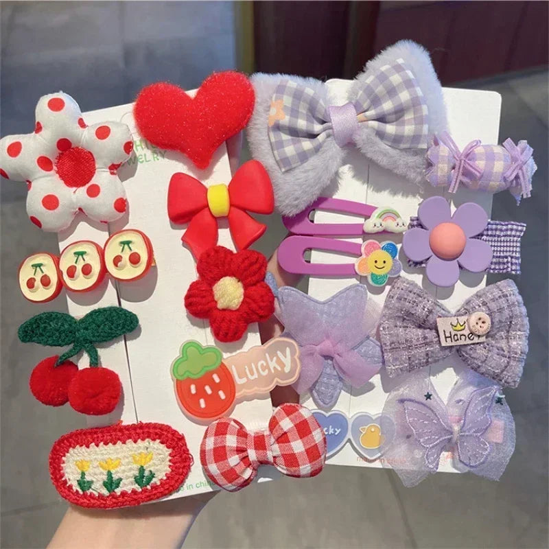 2023 New Fashion Kid Children's Plush Rabbit Love Hairpin Cartoon Hairpin Little Girl Soft Bangs Clip Kids Accessories