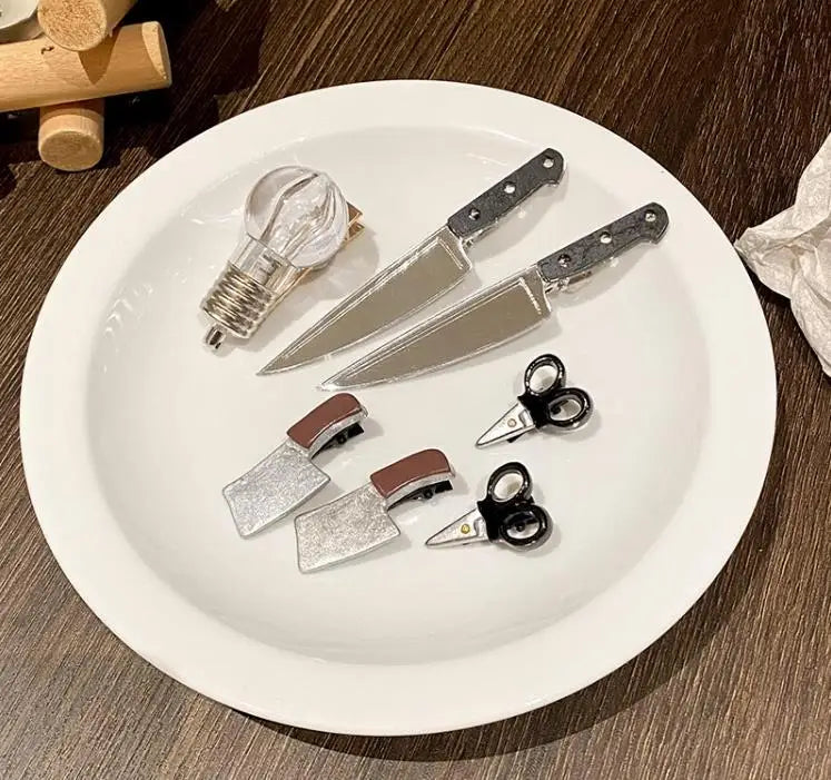 Creative Weird Knife Hair Clips For Women y2k Accessories Funny Hairpins Girls Hairclip Punk Barrette Hairpins Headwear Hair New