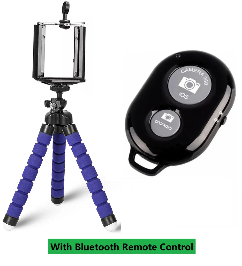 Selens Tripod Flexible Sponge Octopus Adjustable Mini Camera Tripod For Phone Holder Clip Stand For IPhone Xiaomi Huawei Ipad